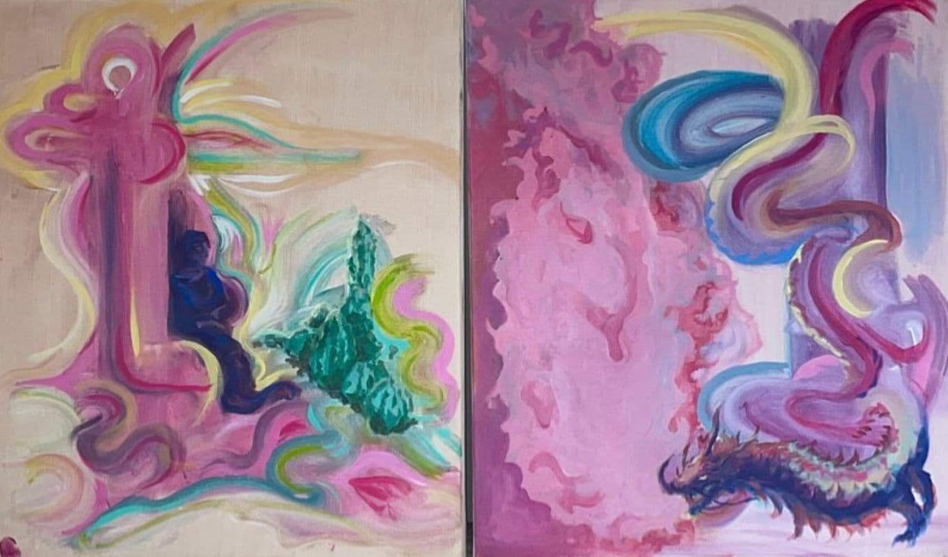 Rosa drøm (diptyk)